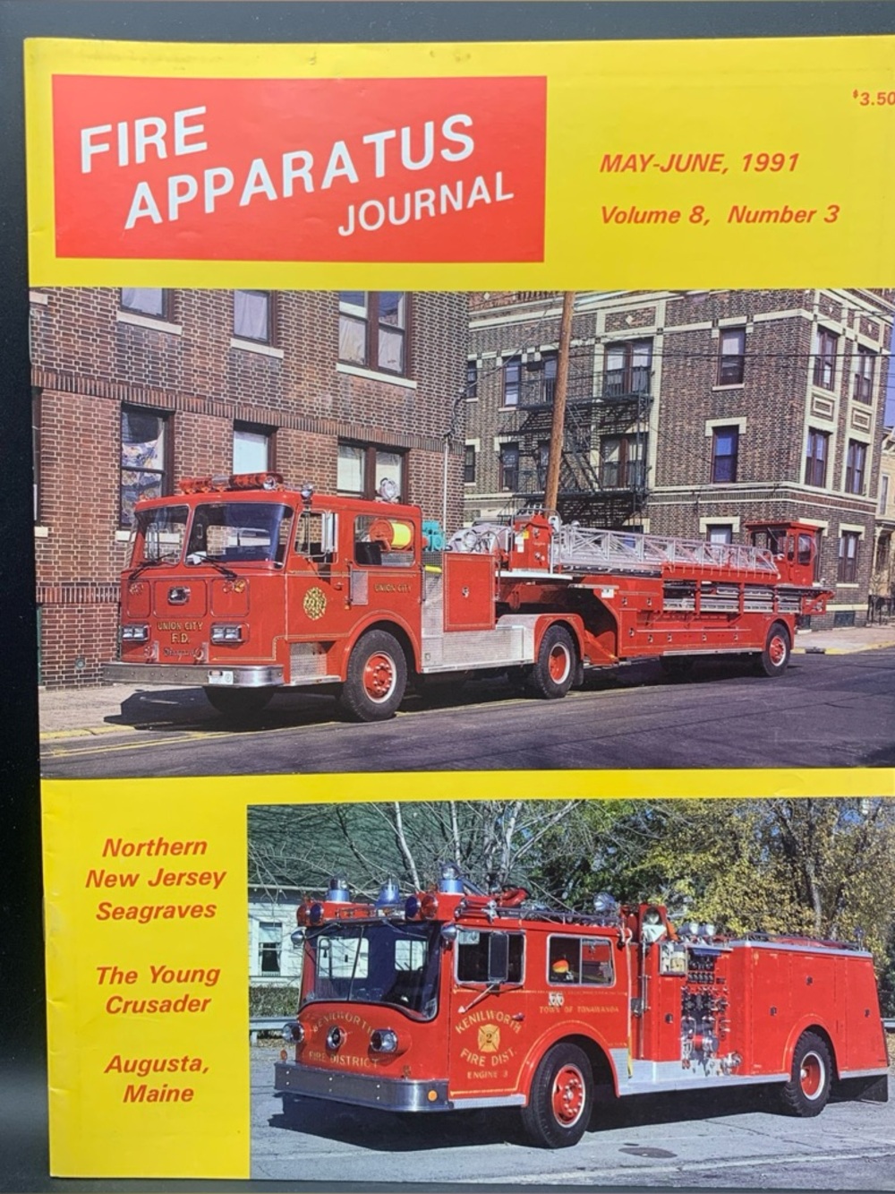 Fire Apparatus Journal May June 1991 Vol 8 Number 3 Northern NJ Seagraves